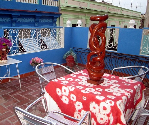 'Terrace' Casas particulares are an alternative to hotels in Cuba.